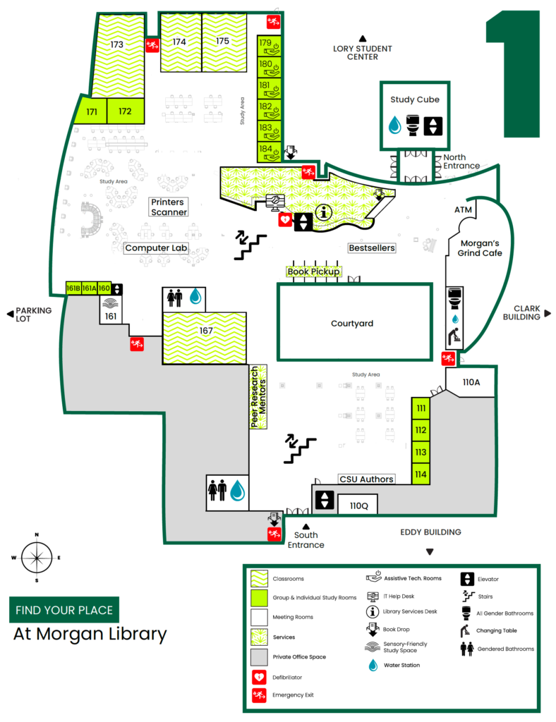 Map of Morgan Library Ground Floor