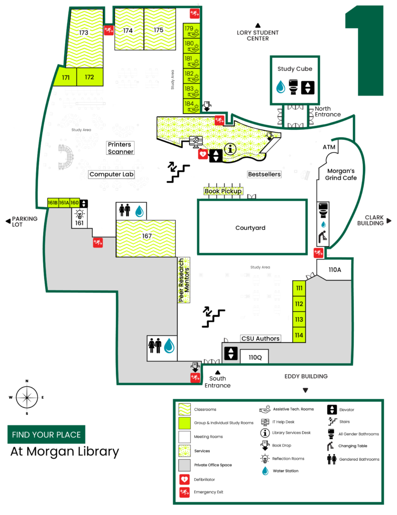 Map of Morgan Library Ground Floor