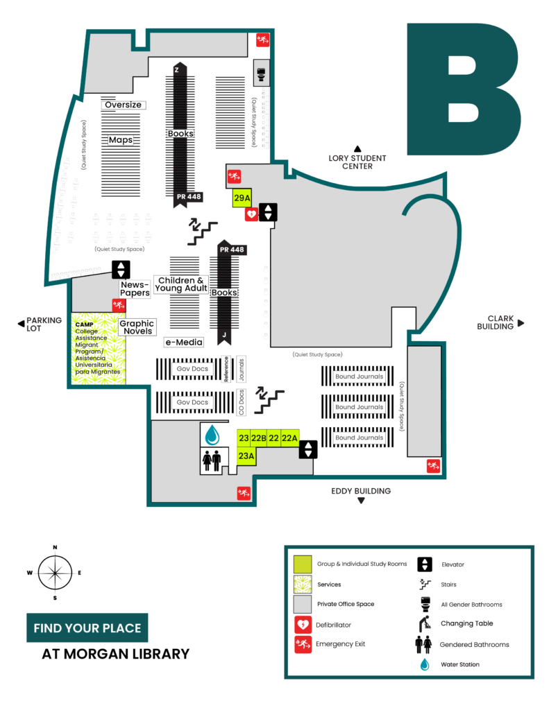 map of Morgan Library Basement