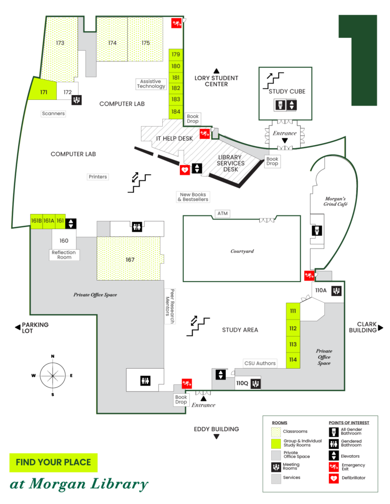 Map of Morgan Library Ground Floor